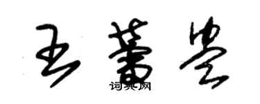 朱锡荣王蕾盅草书个性签名怎么写