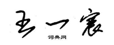 朱锡荣王一宸草书个性签名怎么写
