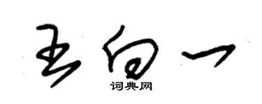朱锡荣王向一草书个性签名怎么写