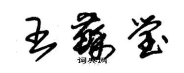 朱锡荣王苏莹草书个性签名怎么写