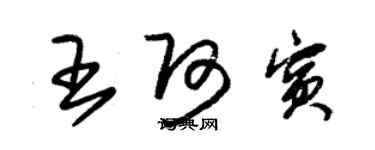朱锡荣王阿宾草书个性签名怎么写