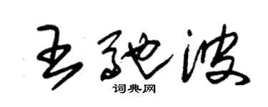 朱锡荣王驰波草书个性签名怎么写