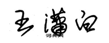 朱锡荣王潇白草书个性签名怎么写