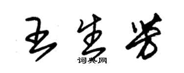 朱锡荣王生芳草书个性签名怎么写