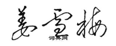 骆恒光姜雪梅草书个性签名怎么写