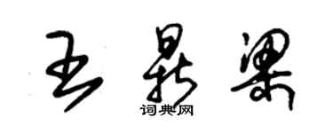 朱锡荣王鼎梁草书个性签名怎么写