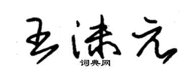 朱锡荣王沫元草书个性签名怎么写