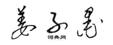 骆恒光姜子墨草书个性签名怎么写