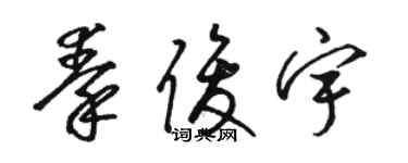 骆恒光秦俊宇草书个性签名怎么写