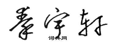 骆恒光秦宇轩草书个性签名怎么写