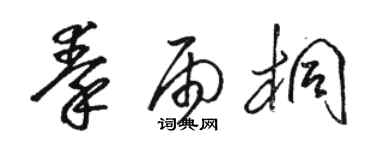 骆恒光秦雨桐草书个性签名怎么写