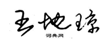 朱锡荣王地琼草书个性签名怎么写