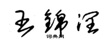 朱锡荣王锦润草书个性签名怎么写