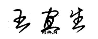 朱锡荣王宜生草书个性签名怎么写
