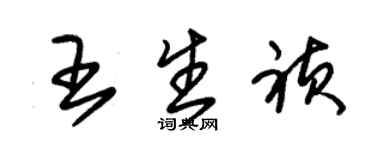 朱锡荣王生祯草书个性签名怎么写