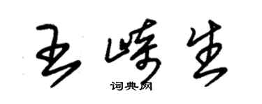 朱锡荣王崎生草书个性签名怎么写