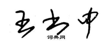朱锡荣王书中草书个性签名怎么写
