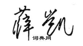 骆恒光薛凯草书个性签名怎么写