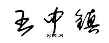 朱锡荣王中镇草书个性签名怎么写
