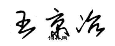 朱锡荣王京冶草书个性签名怎么写