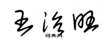朱锡荣王治旺草书个性签名怎么写