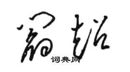 骆恒光阎超草书个性签名怎么写