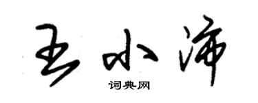 朱锡荣王小沛草书个性签名怎么写