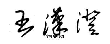 朱锡荣王汉澄草书个性签名怎么写