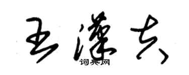 朱锡荣王汉夫草书个性签名怎么写