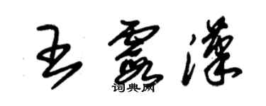 朱锡荣王霞汉草书个性签名怎么写