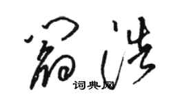 骆恒光阎浩草书个性签名怎么写