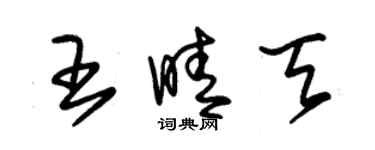 朱锡荣王晴天草书个性签名怎么写