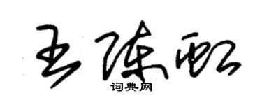 朱锡荣王陈虹草书个性签名怎么写