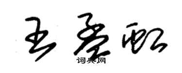 朱锡荣王孟虹草书个性签名怎么写
