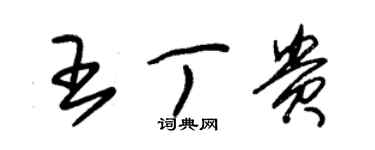 朱锡荣王丁贵草书个性签名怎么写