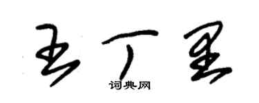 朱锡荣王丁里草书个性签名怎么写
