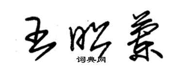 朱锡荣王昭兰草书个性签名怎么写