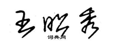 朱锡荣王昭秀草书个性签名怎么写