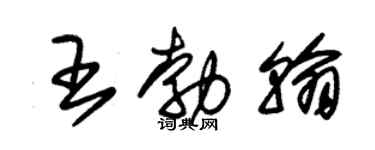 朱锡荣王勃翰草书个性签名怎么写