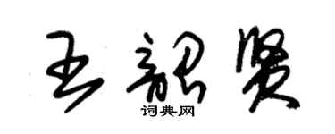 朱锡荣王韶贤草书个性签名怎么写