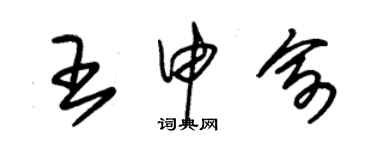 朱锡荣王申俞草书个性签名怎么写
