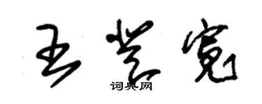 朱锡荣王登宽草书个性签名怎么写
