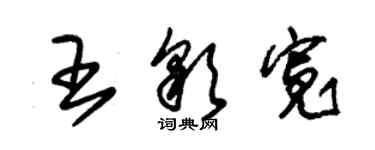 朱锡荣王彩宽草书个性签名怎么写