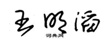 朱锡荣王明滔草书个性签名怎么写