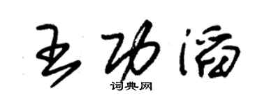 朱锡荣王功滔草书个性签名怎么写
