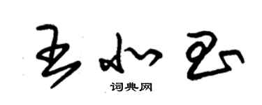 朱锡荣王北昌草书个性签名怎么写