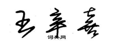 朱锡荣王辛喜草书个性签名怎么写
