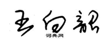 朱锡荣王向韶草书个性签名怎么写