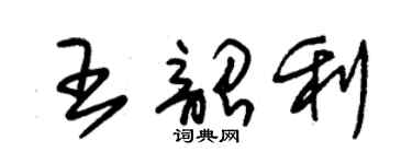 朱锡荣王韶利草书个性签名怎么写