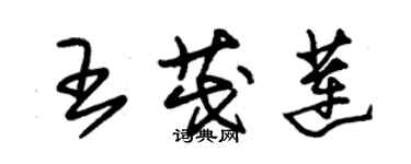 朱锡荣王茂莲草书个性签名怎么写
